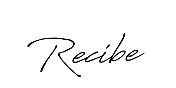 Create a beautiful signature design for name Recibe. With this signature (Antro_Vectra_Bolder) fonts, you can make a handwritten signature for free. Recibe signature style 7 images and pictures png