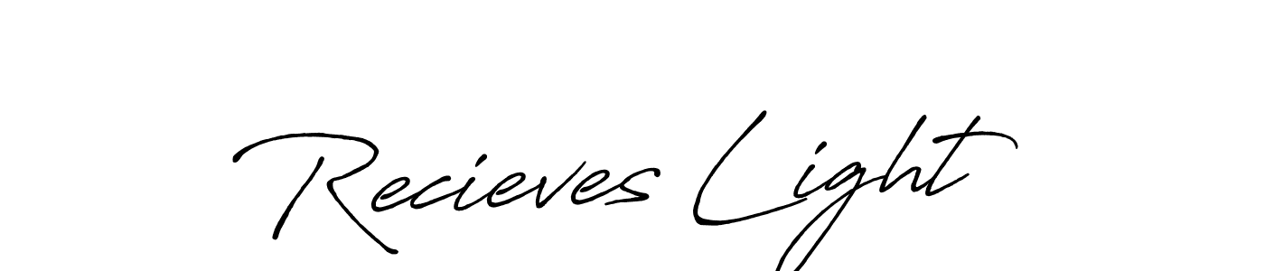 Recieves Light stylish signature style. Best Handwritten Sign (Antro_Vectra_Bolder) for my name. Handwritten Signature Collection Ideas for my name Recieves Light. Recieves Light signature style 7 images and pictures png