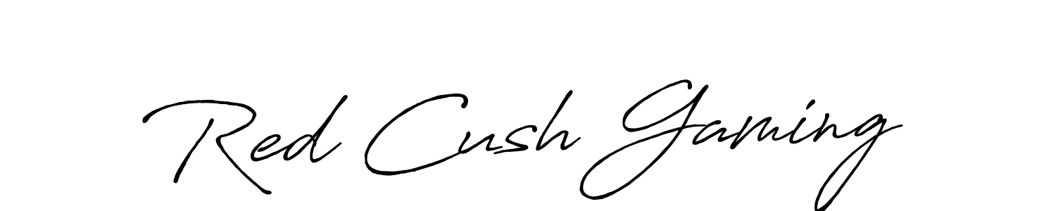 Make a beautiful signature design for name Red Cush Gaming. With this signature (Antro_Vectra_Bolder) style, you can create a handwritten signature for free. Red Cush Gaming signature style 7 images and pictures png