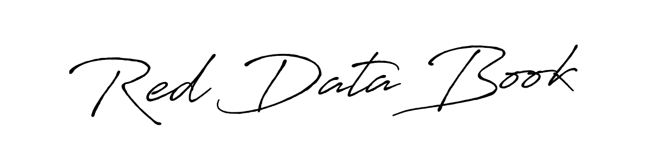 Red Data Book stylish signature style. Best Handwritten Sign (Antro_Vectra_Bolder) for my name. Handwritten Signature Collection Ideas for my name Red Data Book. Red Data Book signature style 7 images and pictures png