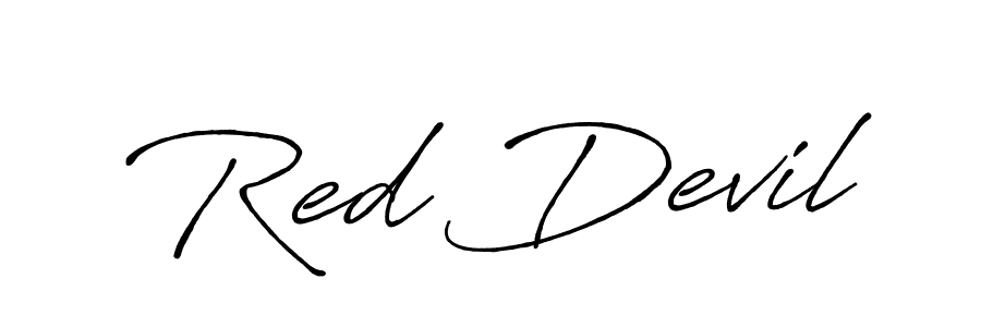 Also You can easily find your signature by using the search form. We will create Red Devil name handwritten signature images for you free of cost using Antro_Vectra_Bolder sign style. Red Devil signature style 7 images and pictures png