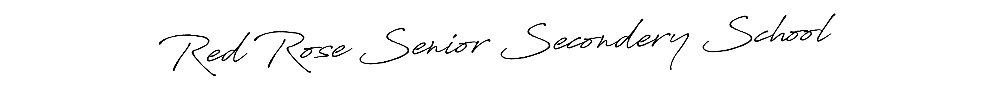 The best way (Antro_Vectra_Bolder) to make a short signature is to pick only two or three words in your name. The name Red Rose Senior Secondery School include a total of six letters. For converting this name. Red Rose Senior Secondery School signature style 7 images and pictures png