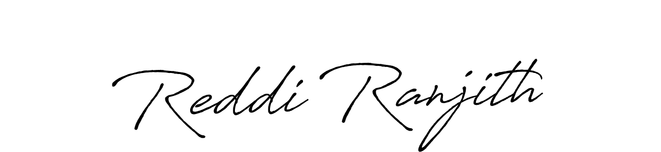 Similarly Antro_Vectra_Bolder is the best handwritten signature design. Signature creator online .You can use it as an online autograph creator for name Reddi Ranjith. Reddi Ranjith signature style 7 images and pictures png
