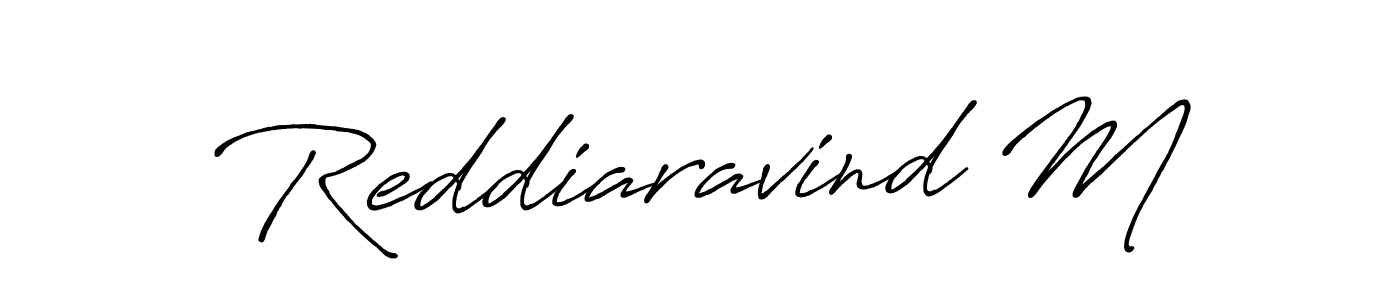 Make a beautiful signature design for name Reddiaravind M. With this signature (Antro_Vectra_Bolder) style, you can create a handwritten signature for free. Reddiaravind M signature style 7 images and pictures png