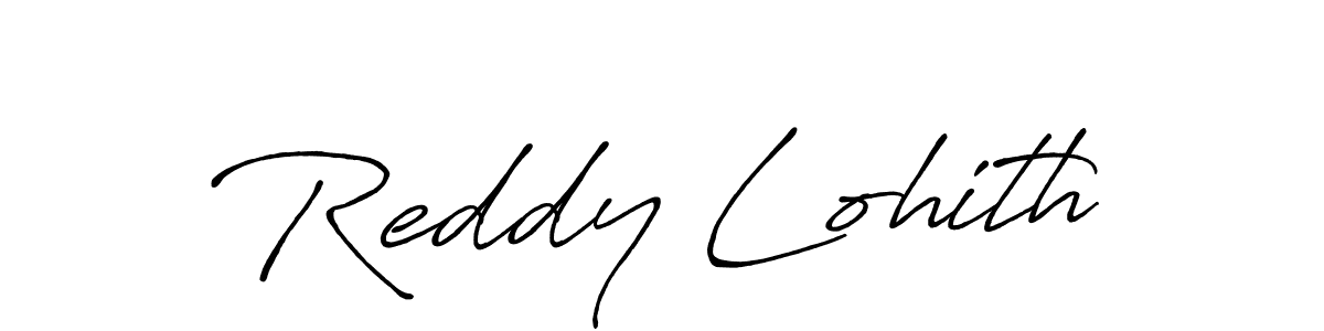 Make a beautiful signature design for name Reddy Lohith. With this signature (Antro_Vectra_Bolder) style, you can create a handwritten signature for free. Reddy Lohith signature style 7 images and pictures png