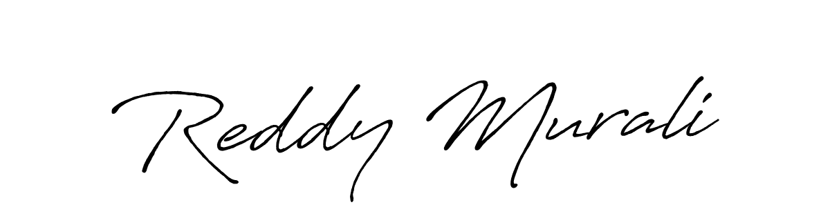 Design your own signature with our free online signature maker. With this signature software, you can create a handwritten (Antro_Vectra_Bolder) signature for name Reddy Murali. Reddy Murali signature style 7 images and pictures png
