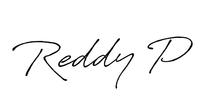 Make a beautiful signature design for name Reddy P. With this signature (Antro_Vectra_Bolder) style, you can create a handwritten signature for free. Reddy P signature style 7 images and pictures png