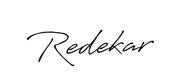 Redekar stylish signature style. Best Handwritten Sign (Antro_Vectra_Bolder) for my name. Handwritten Signature Collection Ideas for my name Redekar. Redekar signature style 7 images and pictures png