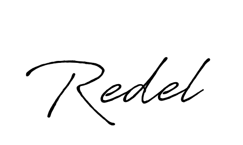 How to make Redel name signature. Use Antro_Vectra_Bolder style for creating short signs online. This is the latest handwritten sign. Redel signature style 7 images and pictures png