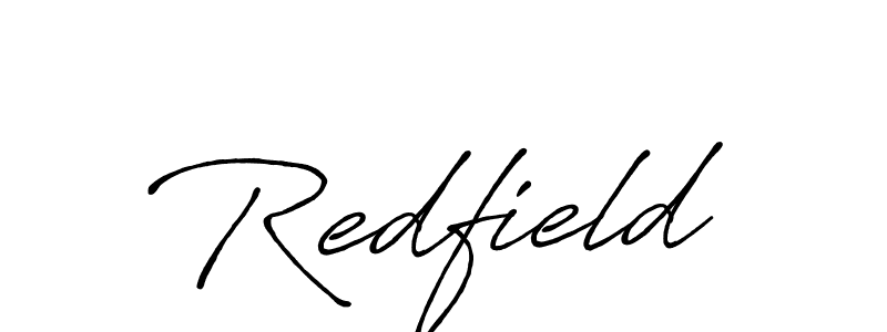 Redfield stylish signature style. Best Handwritten Sign (Antro_Vectra_Bolder) for my name. Handwritten Signature Collection Ideas for my name Redfield. Redfield signature style 7 images and pictures png