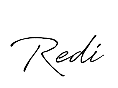 How to make Redi signature? Antro_Vectra_Bolder is a professional autograph style. Create handwritten signature for Redi name. Redi signature style 7 images and pictures png