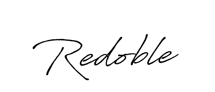 How to make Redoble signature? Antro_Vectra_Bolder is a professional autograph style. Create handwritten signature for Redoble name. Redoble signature style 7 images and pictures png