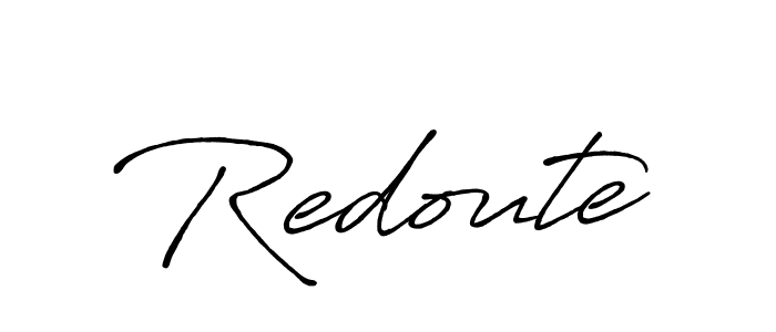 How to make Redoute signature? Antro_Vectra_Bolder is a professional autograph style. Create handwritten signature for Redoute name. Redoute signature style 7 images and pictures png