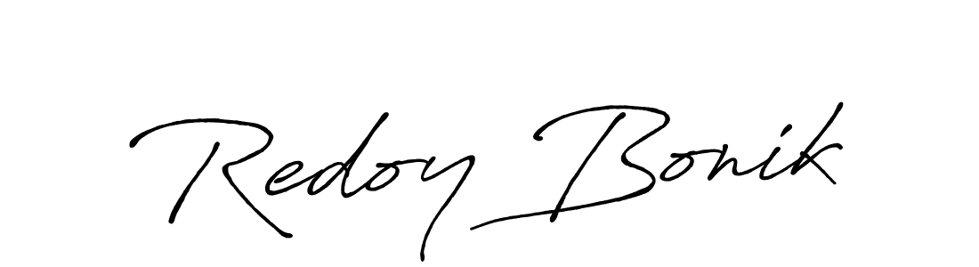Redoy Bonik stylish signature style. Best Handwritten Sign (Antro_Vectra_Bolder) for my name. Handwritten Signature Collection Ideas for my name Redoy Bonik. Redoy Bonik signature style 7 images and pictures png