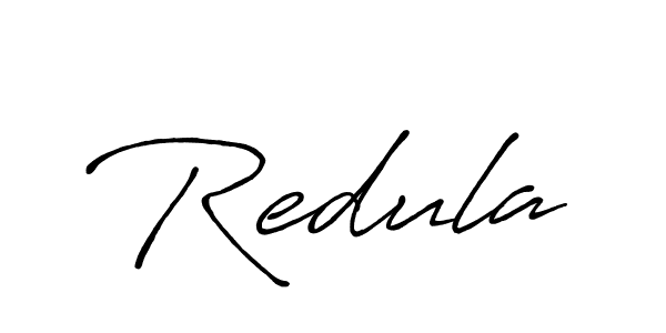 Redula stylish signature style. Best Handwritten Sign (Antro_Vectra_Bolder) for my name. Handwritten Signature Collection Ideas for my name Redula. Redula signature style 7 images and pictures png
