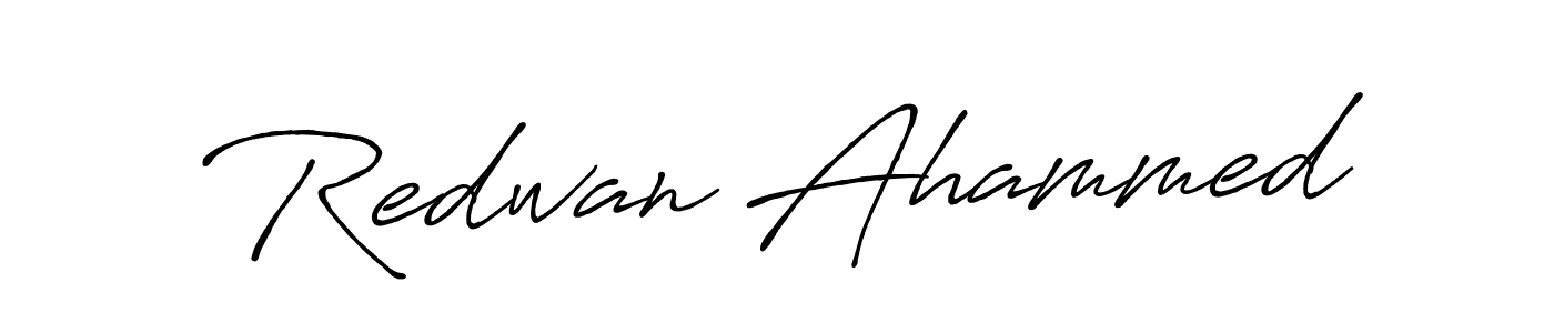 Make a beautiful signature design for name Redwan Ahammed. With this signature (Antro_Vectra_Bolder) style, you can create a handwritten signature for free. Redwan Ahammed signature style 7 images and pictures png