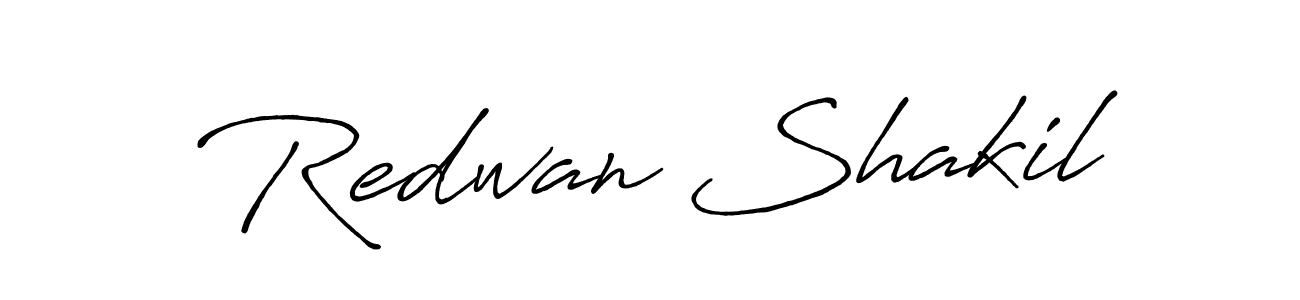 Make a beautiful signature design for name Redwan Shakil. With this signature (Antro_Vectra_Bolder) style, you can create a handwritten signature for free. Redwan Shakil signature style 7 images and pictures png