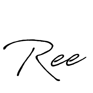 Use a signature maker to create a handwritten signature online. With this signature software, you can design (Antro_Vectra_Bolder) your own signature for name Ree. Ree signature style 7 images and pictures png