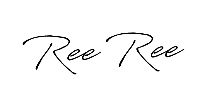 Similarly Antro_Vectra_Bolder is the best handwritten signature design. Signature creator online .You can use it as an online autograph creator for name Ree Ree. Ree Ree signature style 7 images and pictures png