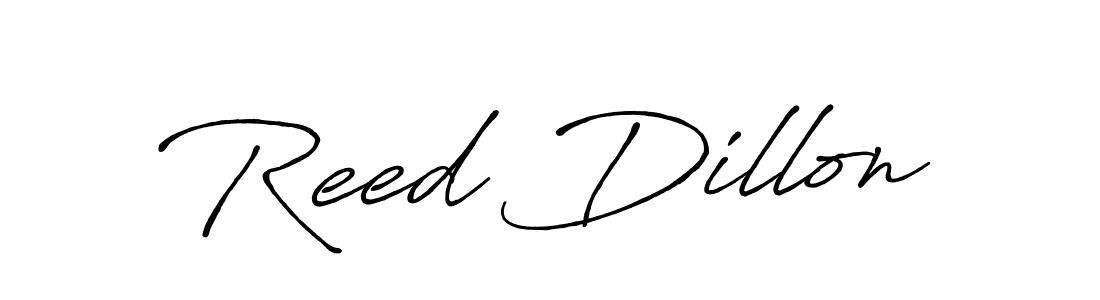 Create a beautiful signature design for name Reed Dillon. With this signature (Antro_Vectra_Bolder) fonts, you can make a handwritten signature for free. Reed Dillon signature style 7 images and pictures png