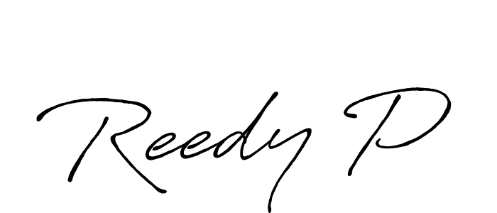 How to make Reedy P name signature. Use Antro_Vectra_Bolder style for creating short signs online. This is the latest handwritten sign. Reedy P signature style 7 images and pictures png