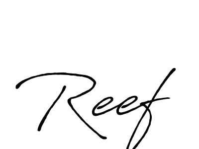 Reef stylish signature style. Best Handwritten Sign (Antro_Vectra_Bolder) for my name. Handwritten Signature Collection Ideas for my name Reef. Reef signature style 7 images and pictures png