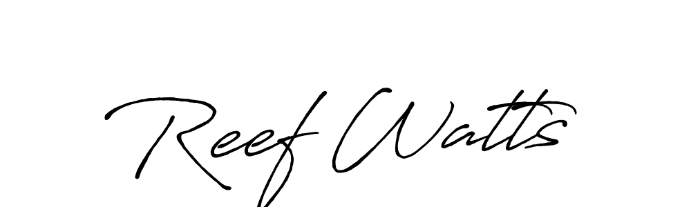 Also we have Reef Watts name is the best signature style. Create professional handwritten signature collection using Antro_Vectra_Bolder autograph style. Reef Watts signature style 7 images and pictures png