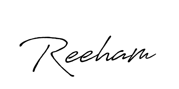 Create a beautiful signature design for name Reeham. With this signature (Antro_Vectra_Bolder) fonts, you can make a handwritten signature for free. Reeham signature style 7 images and pictures png