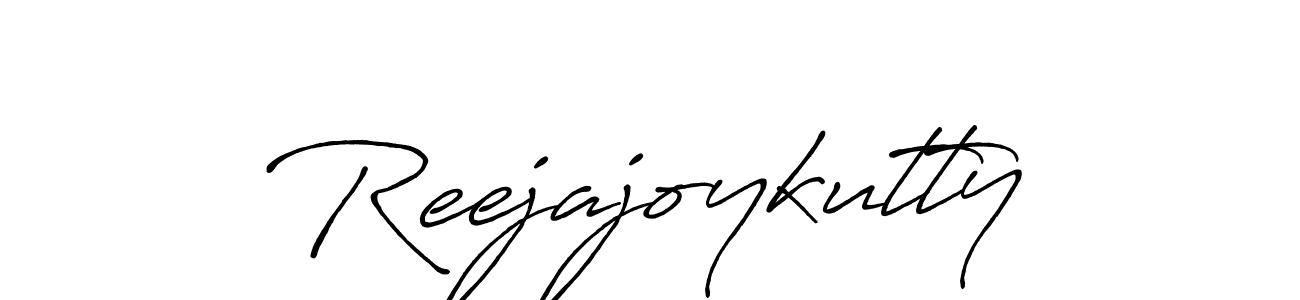 Create a beautiful signature design for name Reejajoykutty. With this signature (Antro_Vectra_Bolder) fonts, you can make a handwritten signature for free. Reejajoykutty signature style 7 images and pictures png