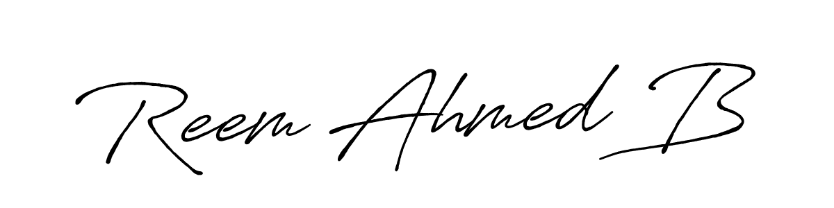 It looks lik you need a new signature style for name Reem Ahmed B. Design unique handwritten (Antro_Vectra_Bolder) signature with our free signature maker in just a few clicks. Reem Ahmed B signature style 7 images and pictures png