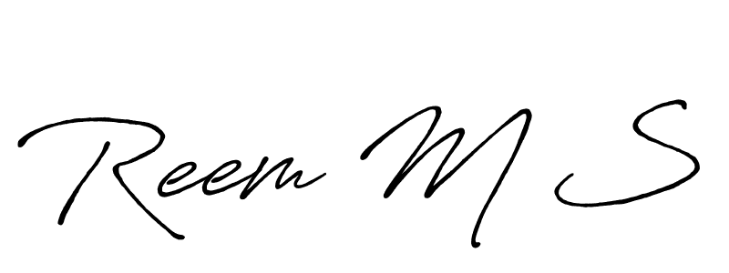 How to Draw Reem M S signature style? Antro_Vectra_Bolder is a latest design signature styles for name Reem M S. Reem M S signature style 7 images and pictures png