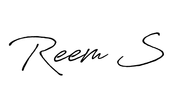 How to make Reem S signature? Antro_Vectra_Bolder is a professional autograph style. Create handwritten signature for Reem S name. Reem S signature style 7 images and pictures png