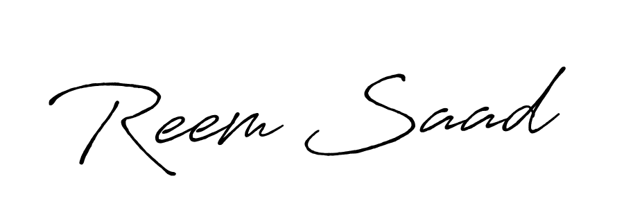 if you are searching for the best signature style for your name Reem Saad. so please give up your signature search. here we have designed multiple signature styles  using Antro_Vectra_Bolder. Reem Saad signature style 7 images and pictures png