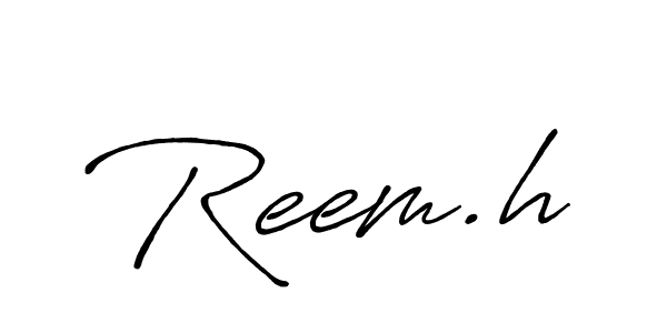 How to make Reem.h name signature. Use Antro_Vectra_Bolder style for creating short signs online. This is the latest handwritten sign. Reem.h signature style 7 images and pictures png