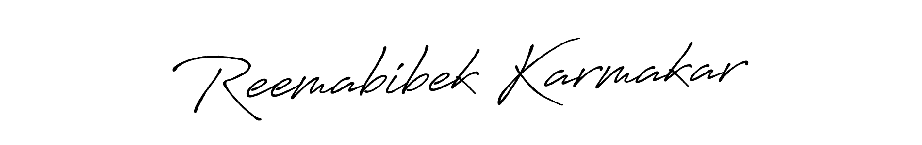 Reemabibek Karmakar stylish signature style. Best Handwritten Sign (Antro_Vectra_Bolder) for my name. Handwritten Signature Collection Ideas for my name Reemabibek Karmakar. Reemabibek Karmakar signature style 7 images and pictures png