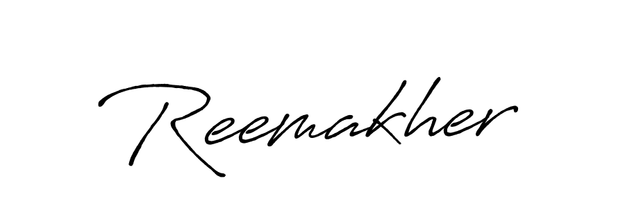 How to make Reemakher signature? Antro_Vectra_Bolder is a professional autograph style. Create handwritten signature for Reemakher name. Reemakher signature style 7 images and pictures png