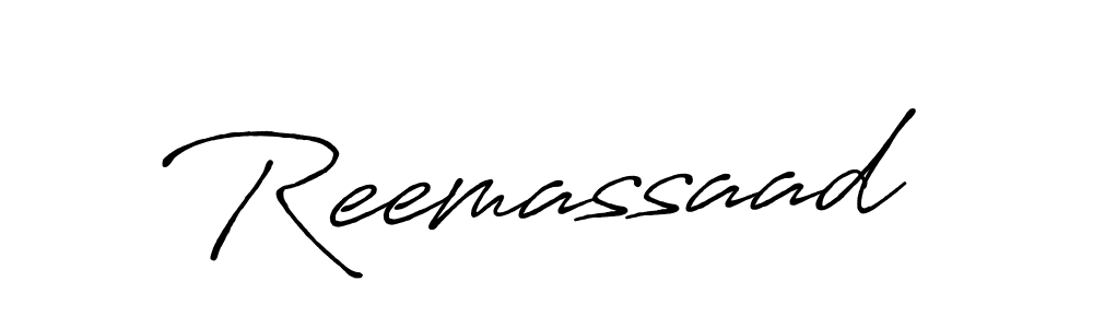 Reemassaad stylish signature style. Best Handwritten Sign (Antro_Vectra_Bolder) for my name. Handwritten Signature Collection Ideas for my name Reemassaad. Reemassaad signature style 7 images and pictures png