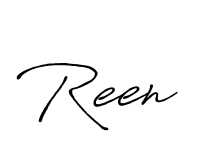 Make a beautiful signature design for name Reen. With this signature (Antro_Vectra_Bolder) style, you can create a handwritten signature for free. Reen signature style 7 images and pictures png