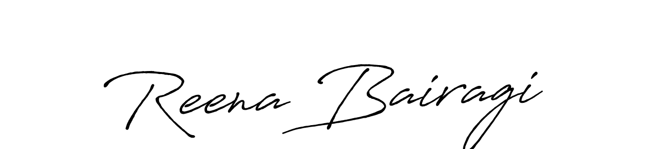 Design your own signature with our free online signature maker. With this signature software, you can create a handwritten (Antro_Vectra_Bolder) signature for name Reena Bairagi. Reena Bairagi signature style 7 images and pictures png
