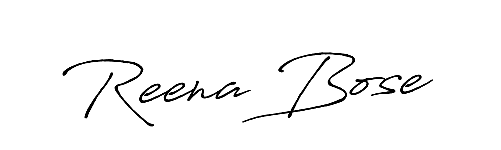 Design your own signature with our free online signature maker. With this signature software, you can create a handwritten (Antro_Vectra_Bolder) signature for name Reena Bose. Reena Bose signature style 7 images and pictures png