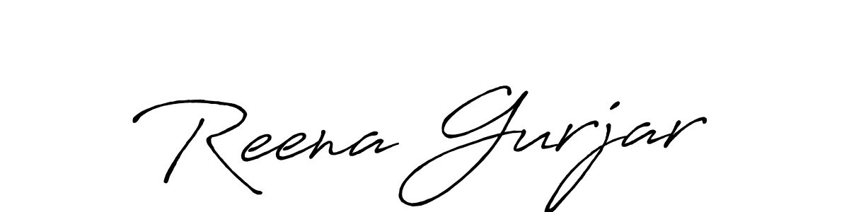 Make a short Reena Gurjar signature style. Manage your documents anywhere anytime using Antro_Vectra_Bolder. Create and add eSignatures, submit forms, share and send files easily. Reena Gurjar signature style 7 images and pictures png