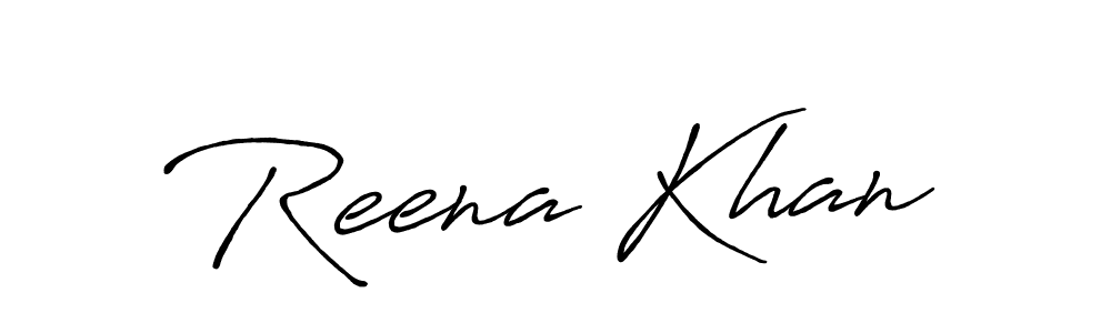 Also You can easily find your signature by using the search form. We will create Reena Khan name handwritten signature images for you free of cost using Antro_Vectra_Bolder sign style. Reena Khan signature style 7 images and pictures png