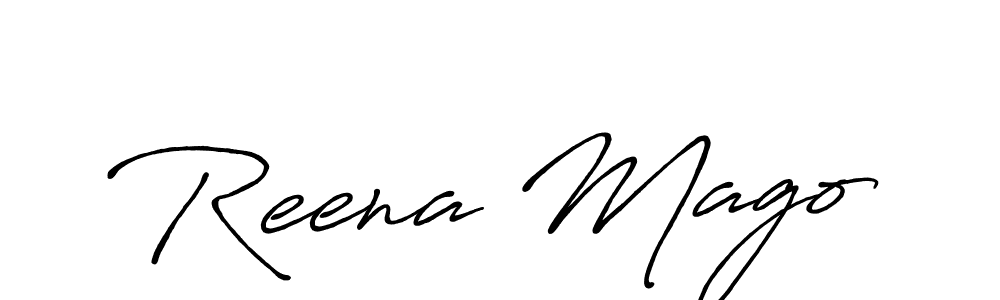 The best way (Antro_Vectra_Bolder) to make a short signature is to pick only two or three words in your name. The name Reena Mago include a total of six letters. For converting this name. Reena Mago signature style 7 images and pictures png