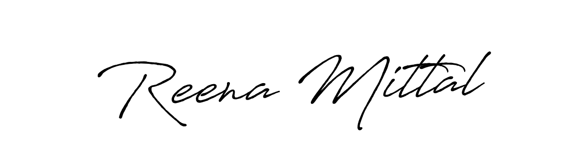 Also You can easily find your signature by using the search form. We will create Reena Mittal name handwritten signature images for you free of cost using Antro_Vectra_Bolder sign style. Reena Mittal signature style 7 images and pictures png
