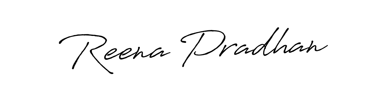 Reena Pradhan stylish signature style. Best Handwritten Sign (Antro_Vectra_Bolder) for my name. Handwritten Signature Collection Ideas for my name Reena Pradhan. Reena Pradhan signature style 7 images and pictures png