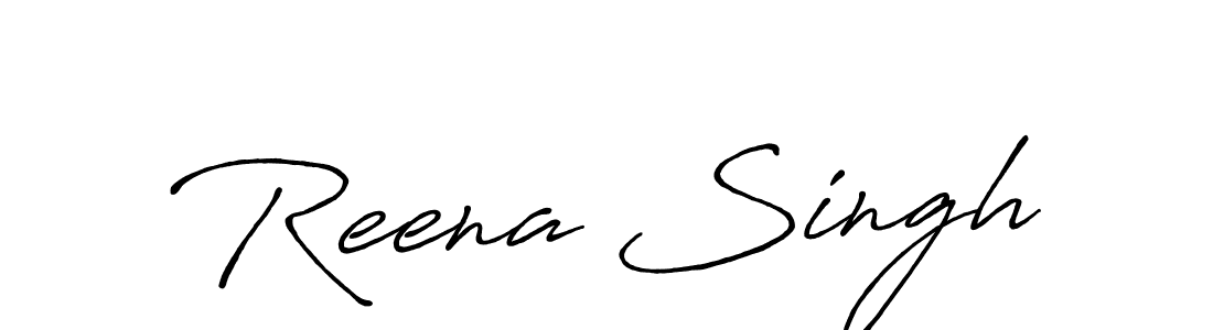 Create a beautiful signature design for name Reena Singh. With this signature (Antro_Vectra_Bolder) fonts, you can make a handwritten signature for free. Reena Singh signature style 7 images and pictures png