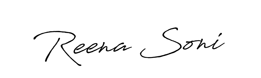 Similarly Antro_Vectra_Bolder is the best handwritten signature design. Signature creator online .You can use it as an online autograph creator for name Reena Soni. Reena Soni signature style 7 images and pictures png