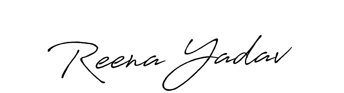 Reena Yadav stylish signature style. Best Handwritten Sign (Antro_Vectra_Bolder) for my name. Handwritten Signature Collection Ideas for my name Reena Yadav. Reena Yadav signature style 7 images and pictures png