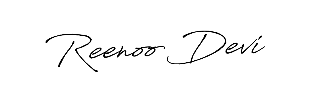 Use a signature maker to create a handwritten signature online. With this signature software, you can design (Antro_Vectra_Bolder) your own signature for name Reenoo Devi. Reenoo Devi signature style 7 images and pictures png