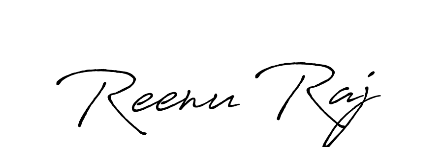 The best way (Antro_Vectra_Bolder) to make a short signature is to pick only two or three words in your name. The name Reenu Raj include a total of six letters. For converting this name. Reenu Raj signature style 7 images and pictures png